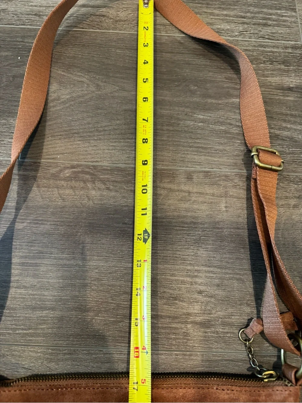 The Sak leather Suede feel Crossbody Shoulder Bag in Rust, new no tags